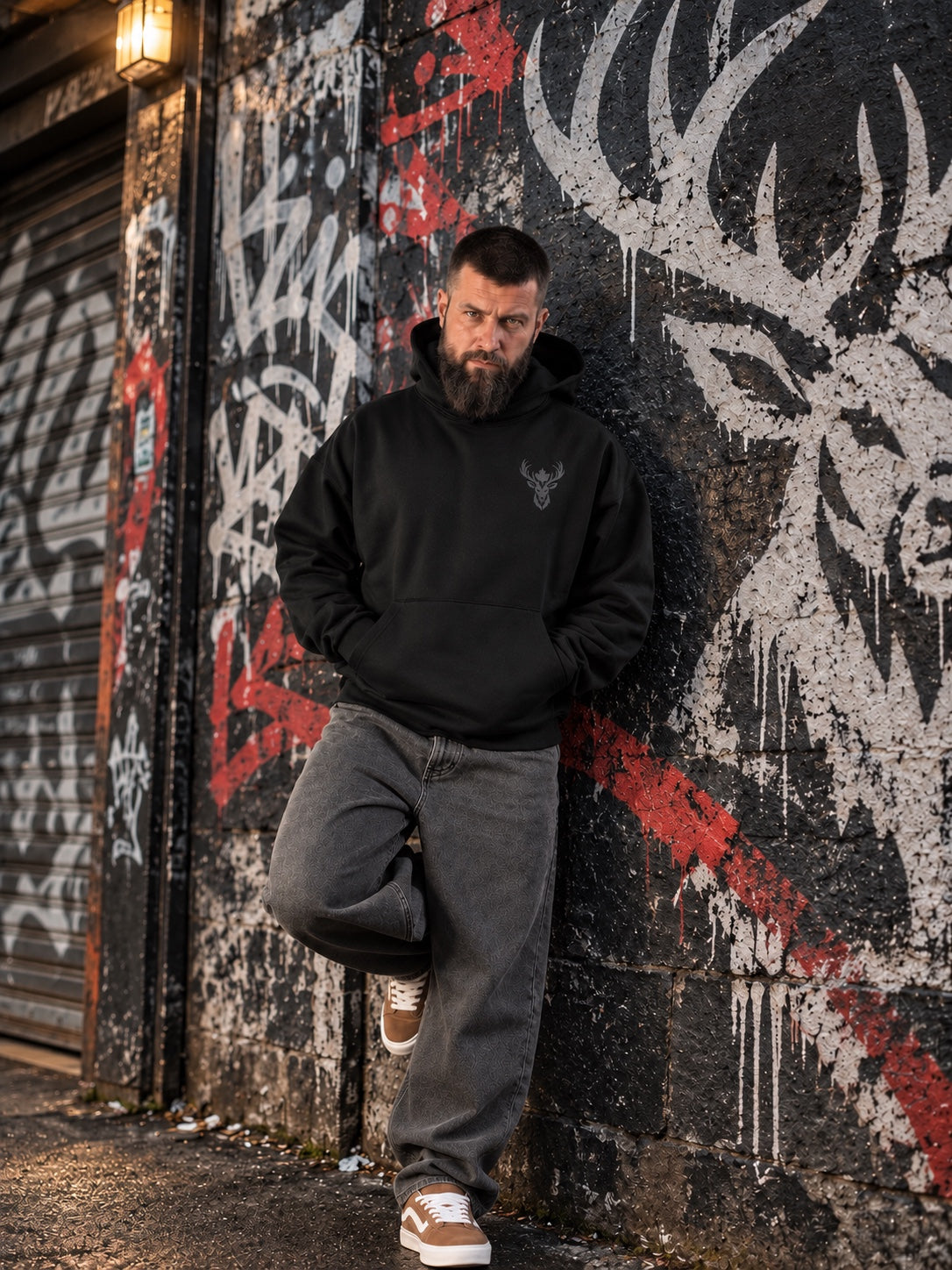 North Stag 420 GSM Heavyweight Hoodie – Black