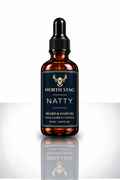 North Stag Natty Beard & Hair Oil 50 mL amber glass dropper bottle